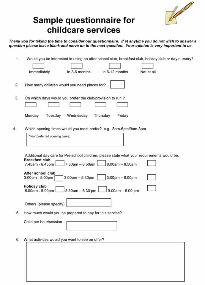 sample questionnaire